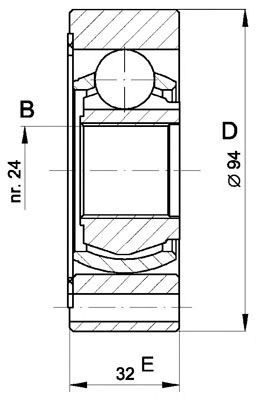 OPEN PARTS cvj541620 -  Шарнирный комплект, приводной вал